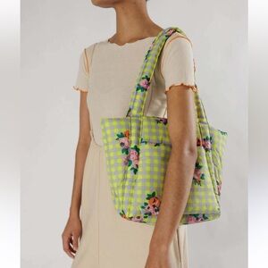 BAGGU x Laura Ashley Puffy Mini Tote in Crosby Gingham